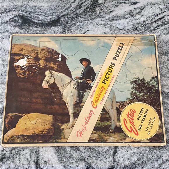 Hopalong Cassidy Picture Puzzle - Vintage Cowboy Theme!